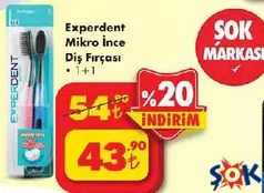 EXPERDENT MİKRO İNCE DİŞ FIRÇASI 1+1 fiyat ve kampanya bilgisi